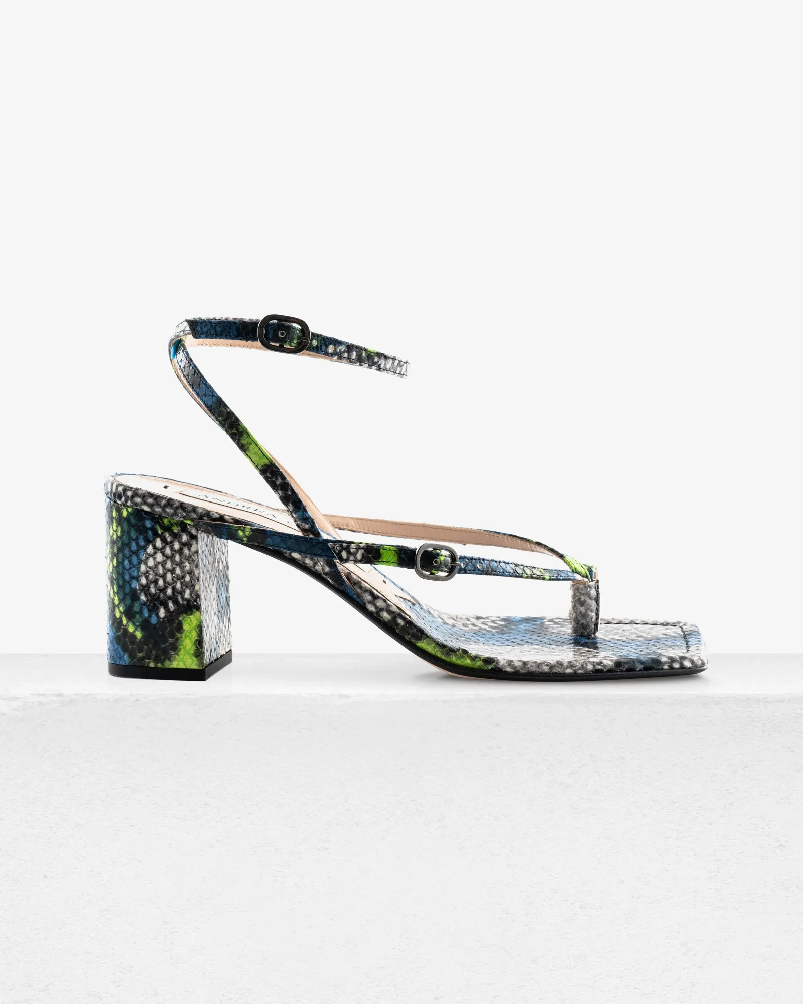 Iris Green Blue Faux Python Sandal