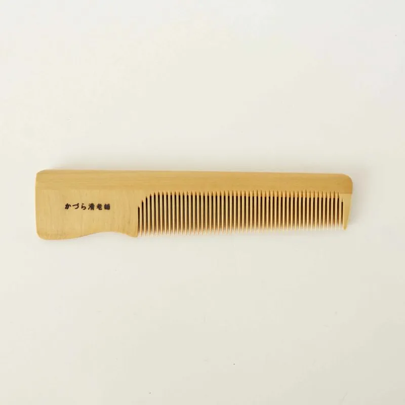 Japanese Akane (Madder) Comb with Chirimen (Crepe Fabric) Case ,  Handmade in Kyoto, Japan,  Japanese traditional hair comb