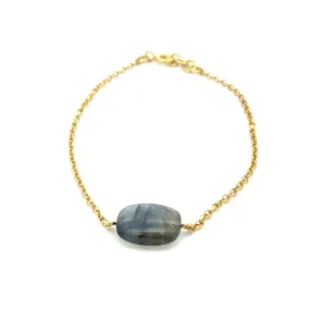 Joy Labradorite Bracelet, Gold Vermeil