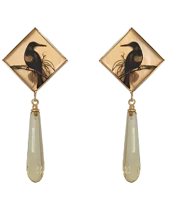 Junglebird & Citrine Earrings