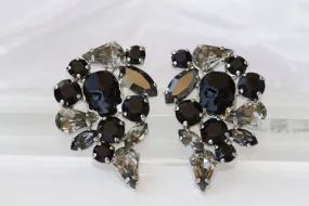 LARGE BLACK EARRINGS