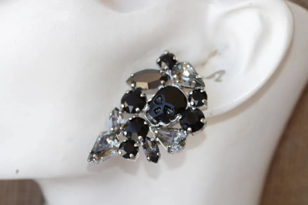 LARGE BLACK EARRINGS