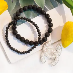 Lava Stone Crystal Bracelet