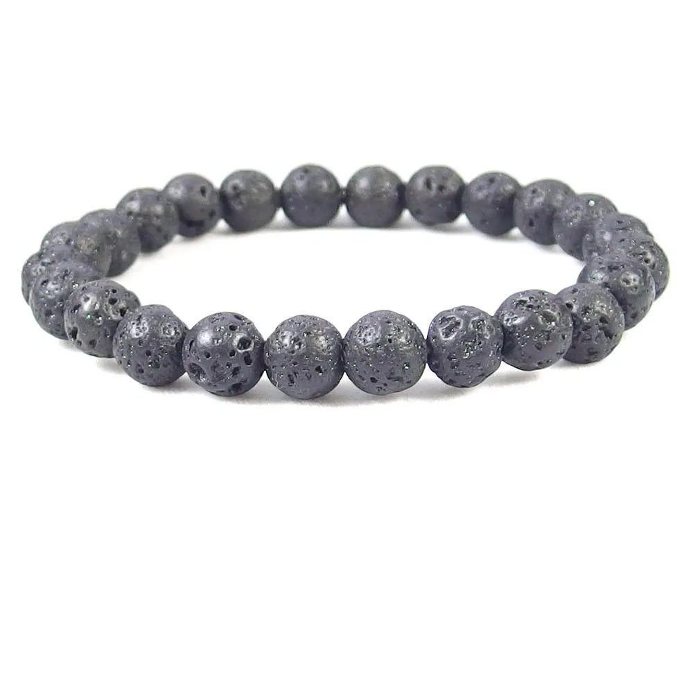 Lava Stone Crystal Bracelet