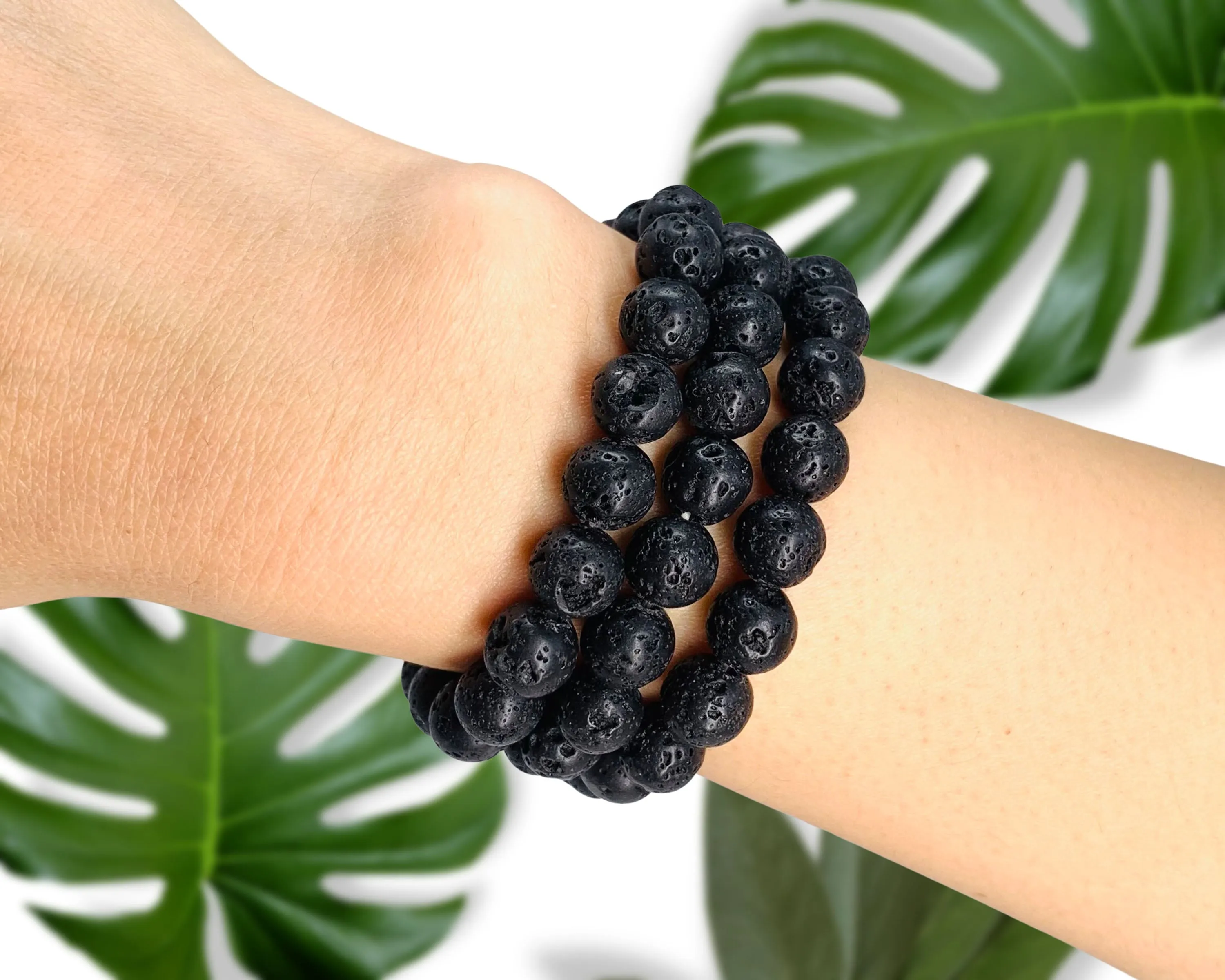 Lava Stone Crystal Bracelet