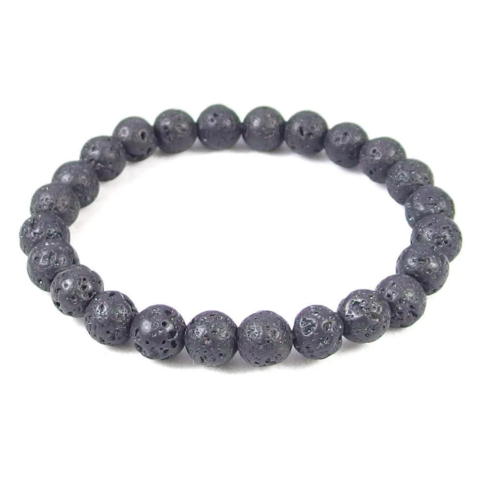 Lava Stone Crystal Bracelet