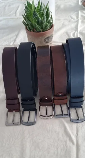 Leather belt for men, genuine leather belt, milled oily with a pull-up effect, width 4cm(1,6")