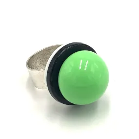 Lime Green Pop Lucite Cocktail Ring