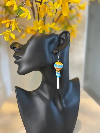 Lollipop Candy Style Dangle Earrings | Funny Lollipop Candy Earrings