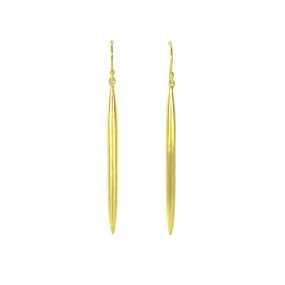 Long Gold Spike Earrings