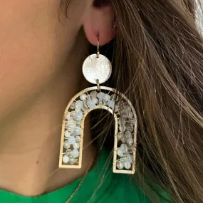 Louise Bead Detail Arch Earrings