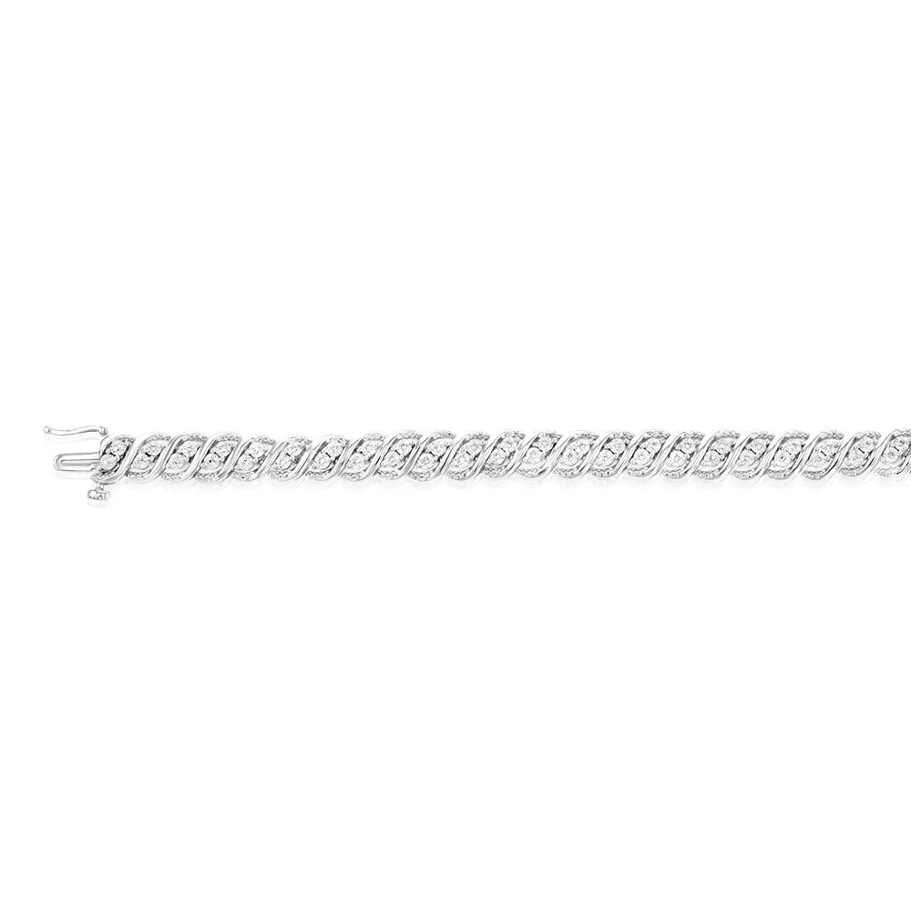 Luminesce Lab Grown 1/4Carat Diamond Bracelet in Sterling silver