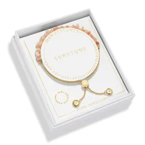 Manifestones Sunstone Gold Plated Bracelet 7448