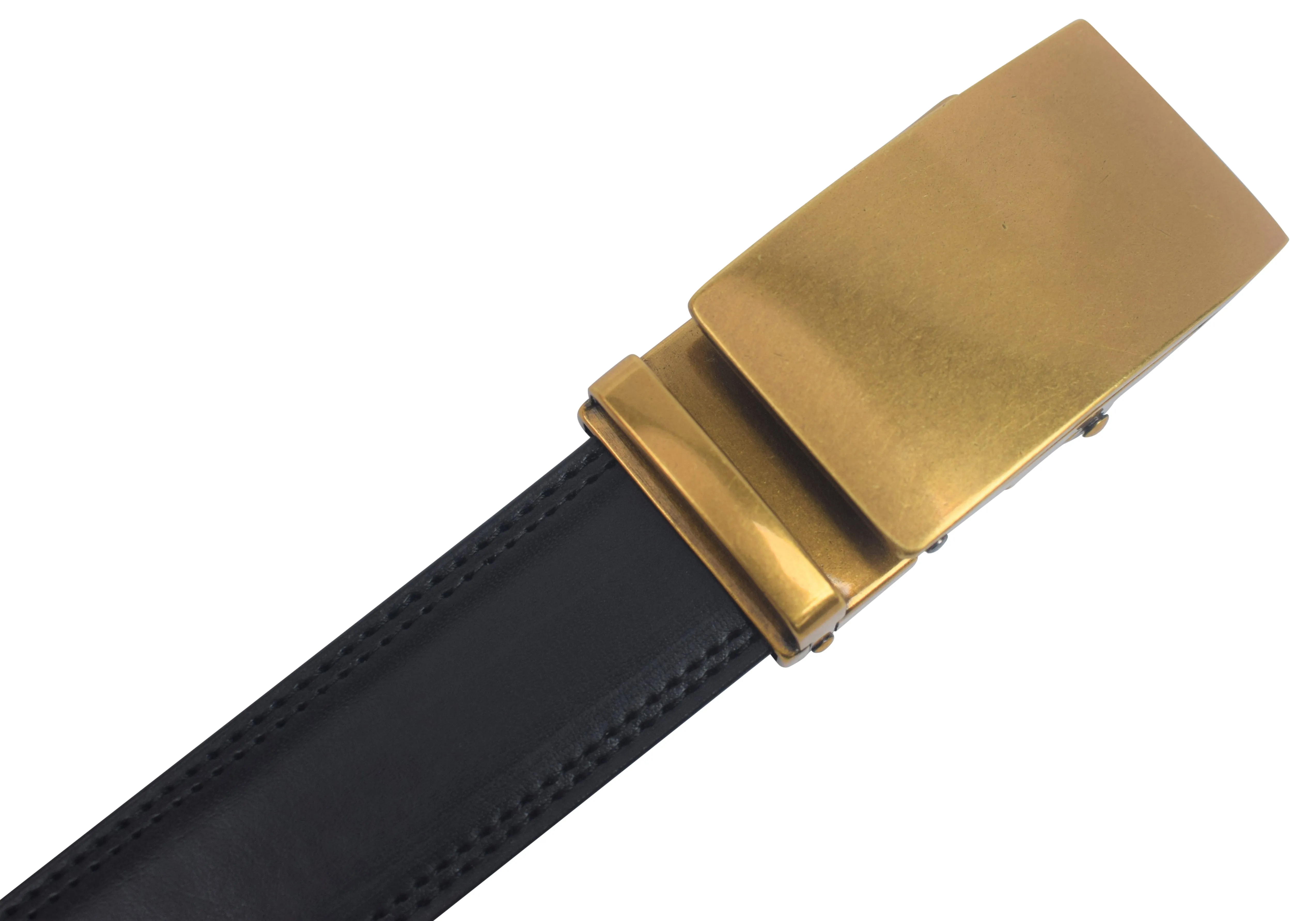 Marshal Men's Genuine Leather Ratchet Dress Belt With Automatic Buckle