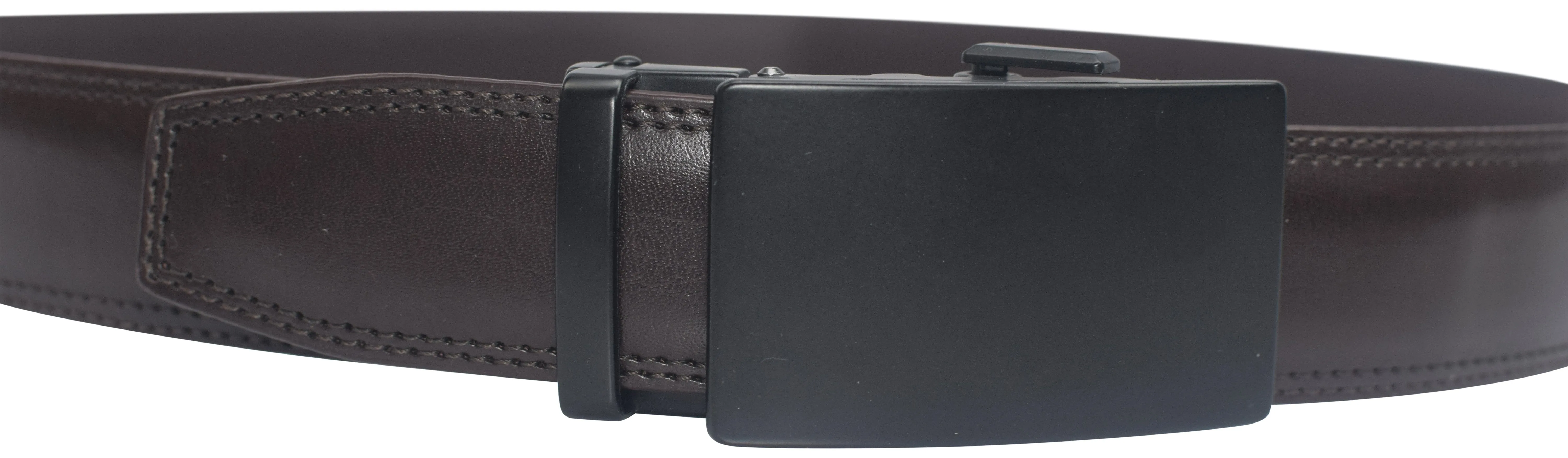 Marshal Men's Genuine Leather Ratchet Dress Belt With Automatic Buckle