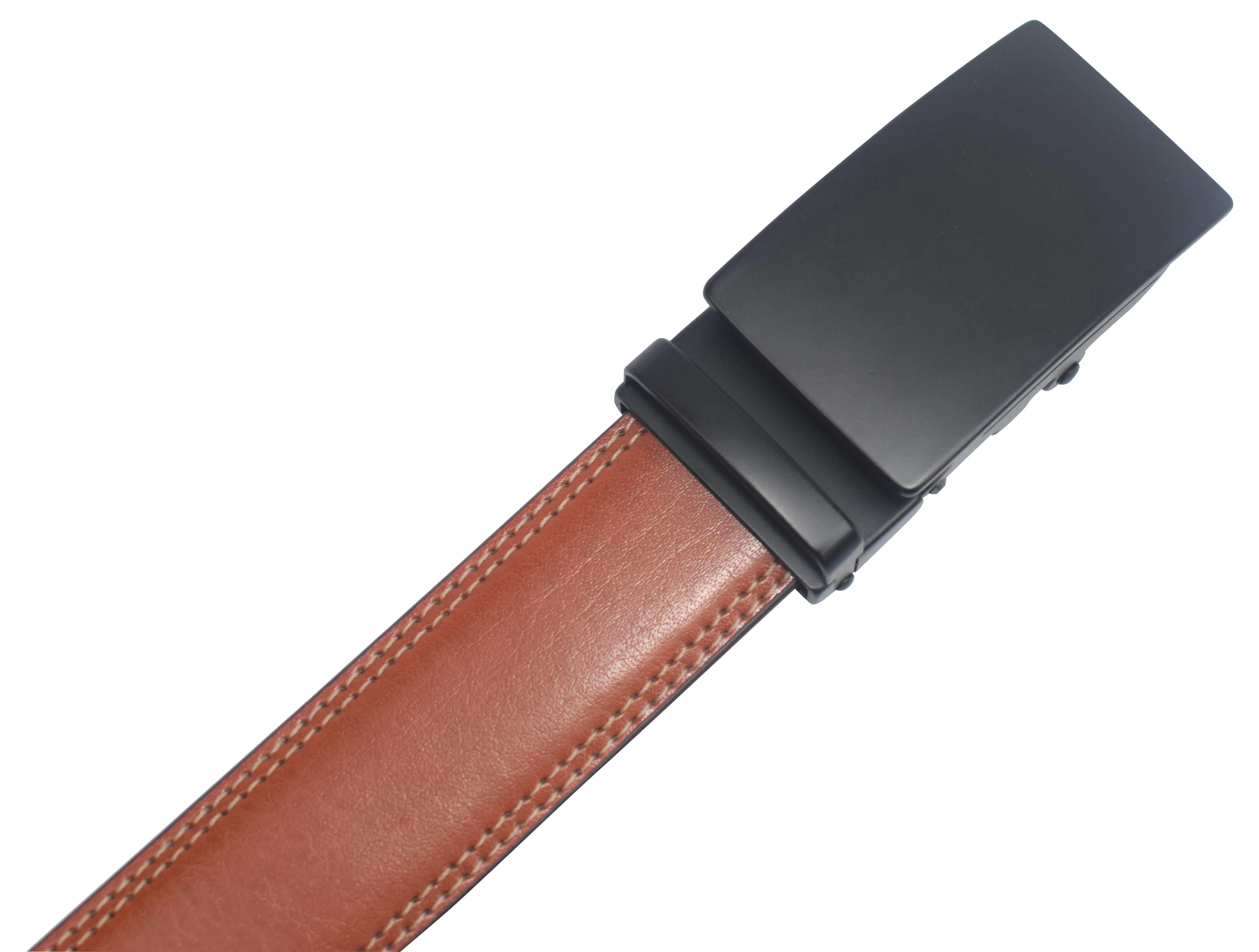 Marshal Men's Genuine Leather Ratchet Dress Belt With Automatic Buckle