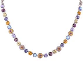 Medium Pavé Necklace in "Sunrise" - Rhodium