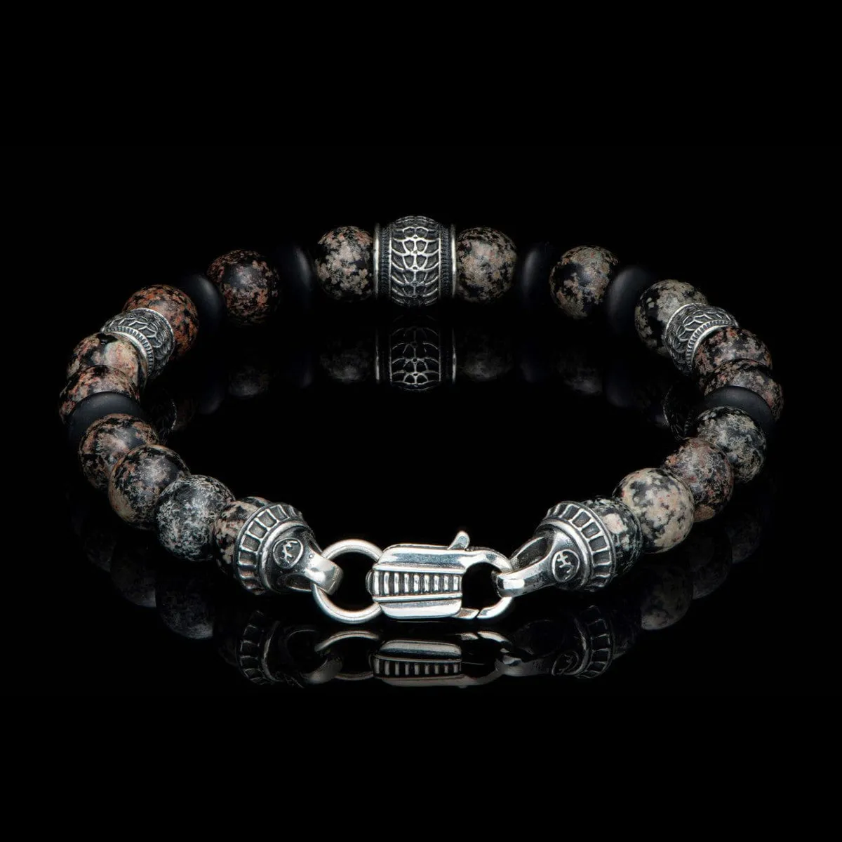 Men's Newport Red Obsidian Bracelet - BB49 RSO