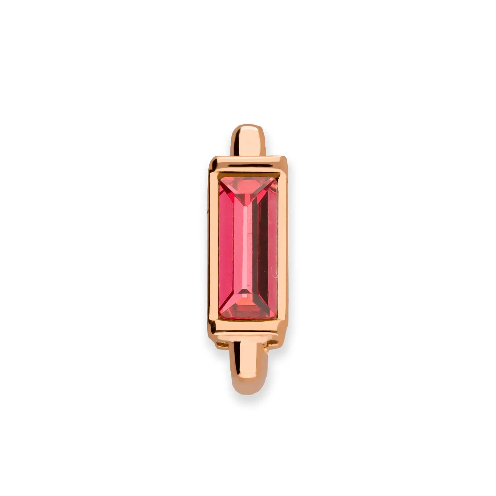 Mesh charm ruby rosé gold