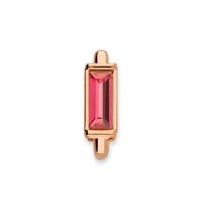 Mesh charm ruby rosé gold