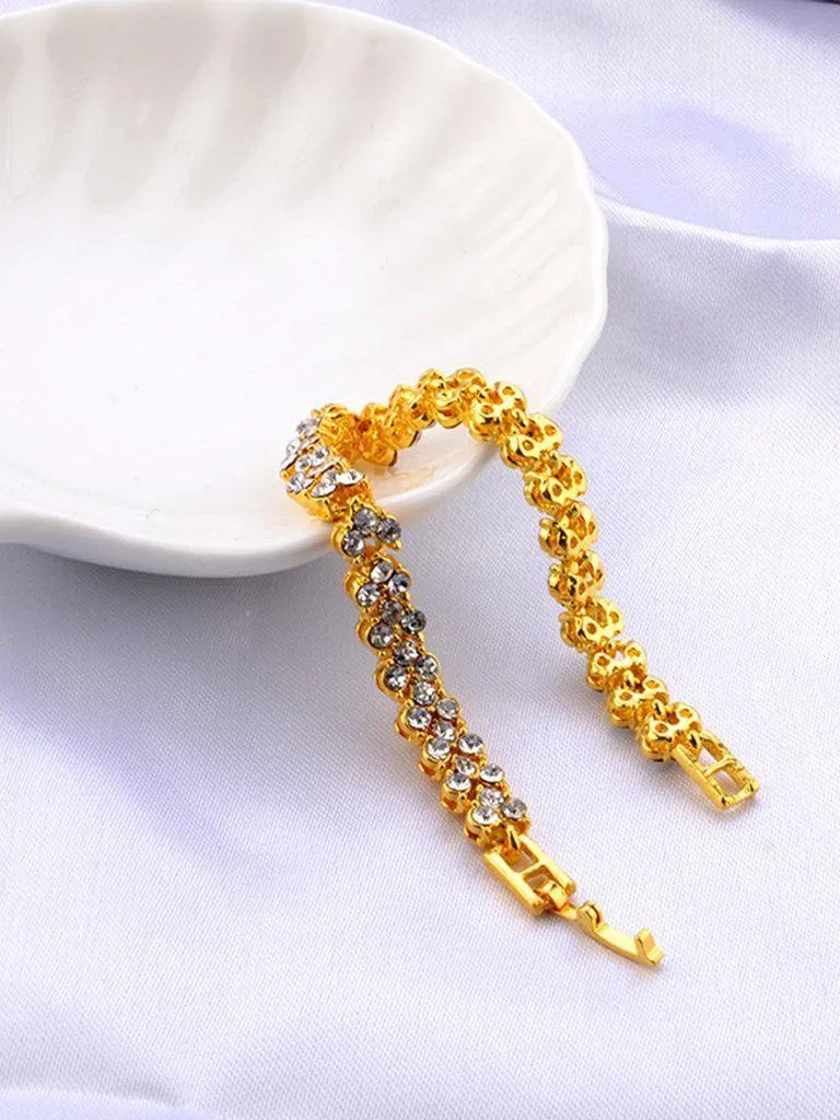 Metallic Rhinestone Bracelet