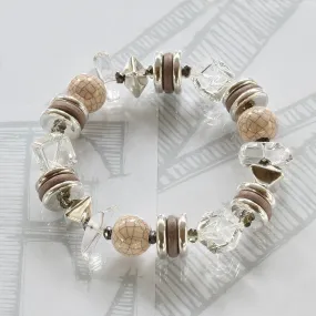 Mimi Crystal Bracelet – Cream Craquelle