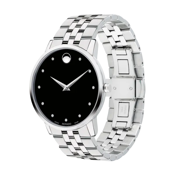 MOVADO Watch Museum Classic Diamond Silver 0607201