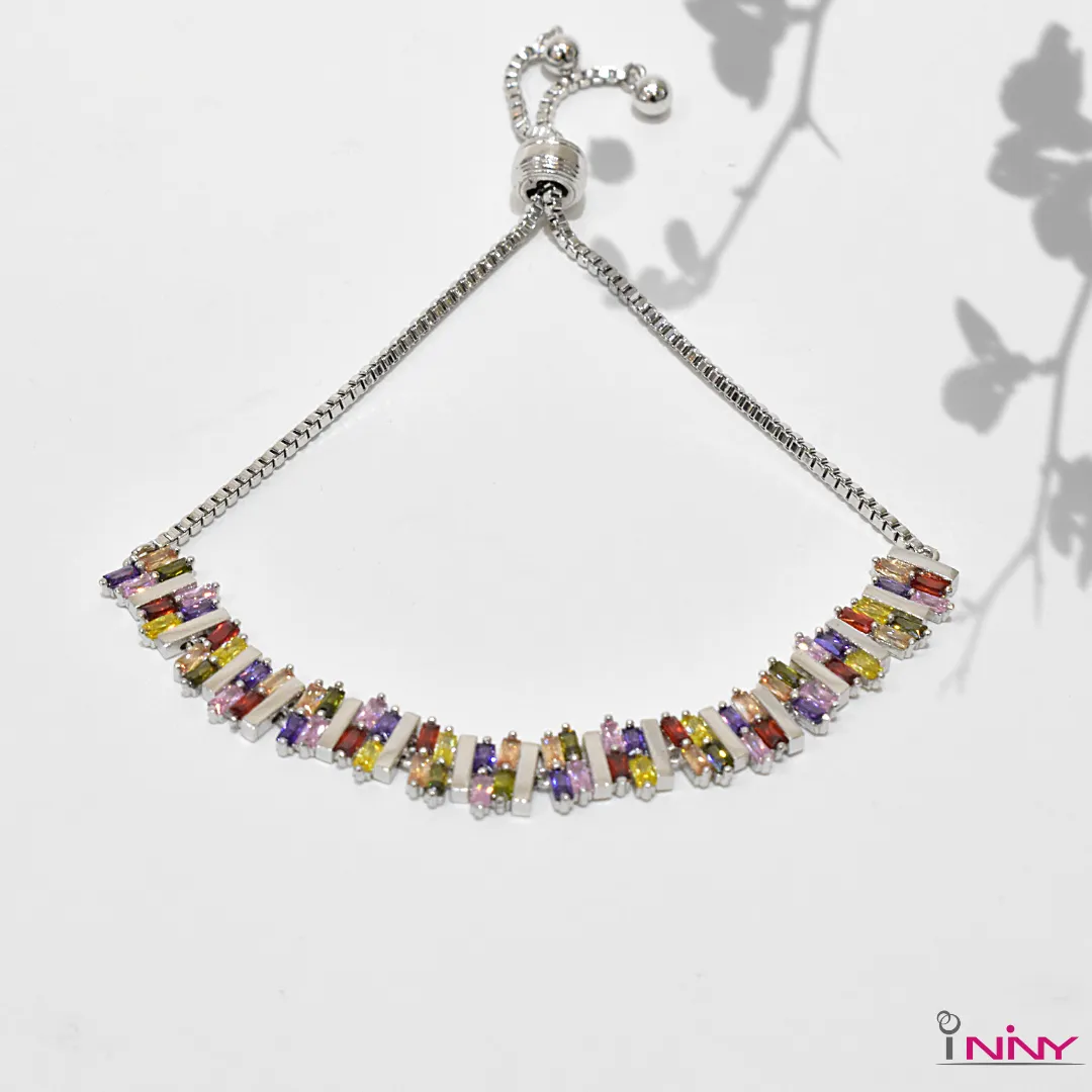 Multi-color T-Diamond Bracelet