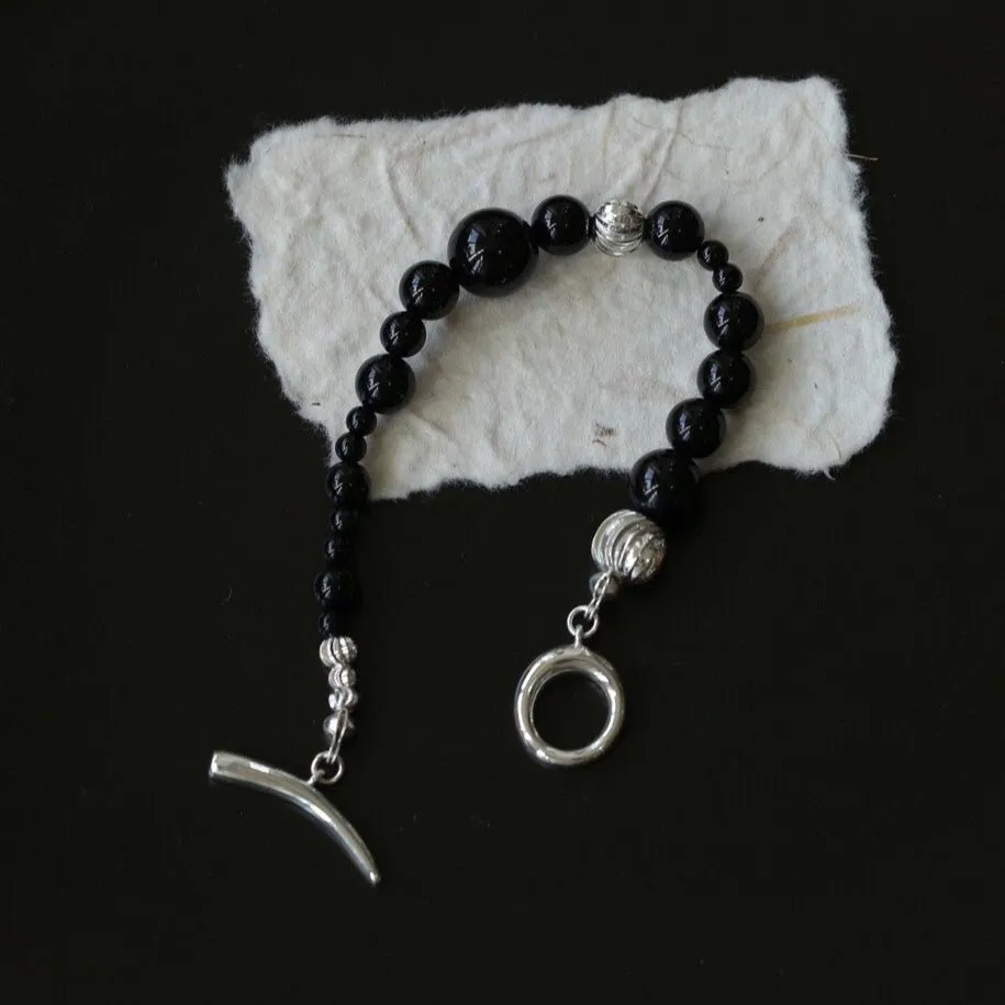 Mystical Black Agate Bracelet