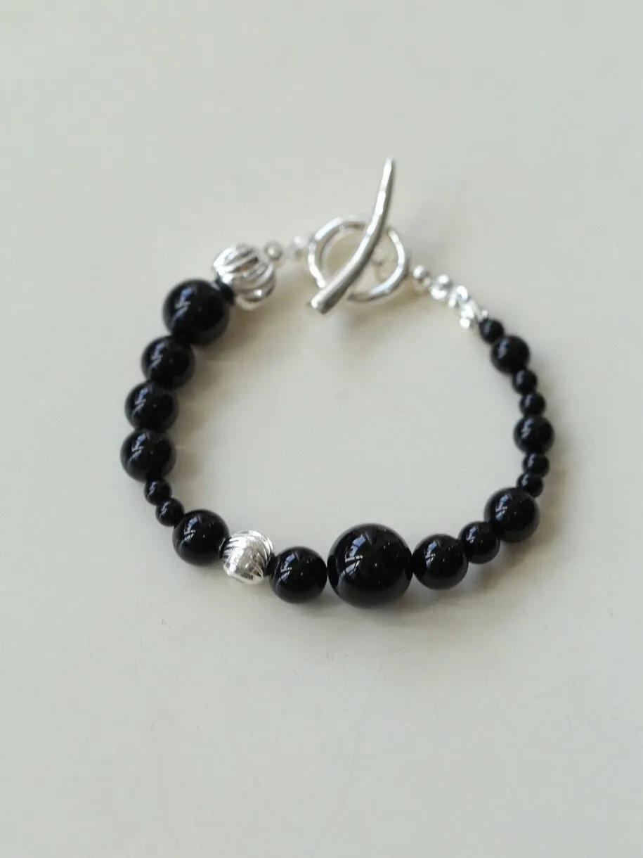 Mystical Black Agate Bracelet