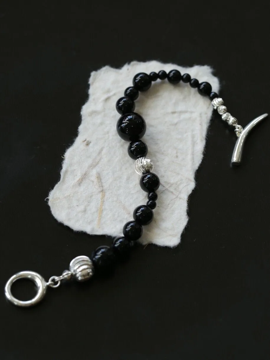 Mystical Black Agate Bracelet