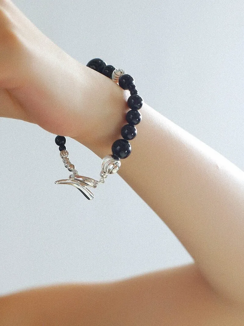 Mystical Black Agate Bracelet