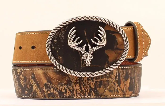 Nocona Mossy Oak Deer Skull Concho Belt