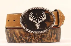 Nocona Mossy Oak Deer Skull Concho Belt