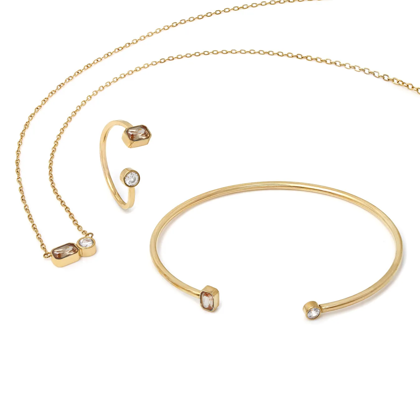 November Topaz Birthstone Gift Set - Yellow Gold