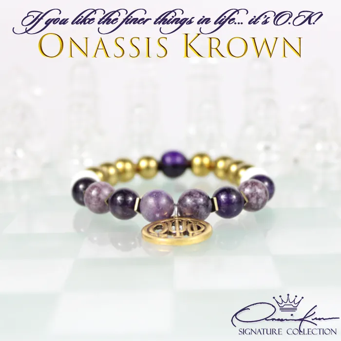 Omega Charm Bead Bracelet