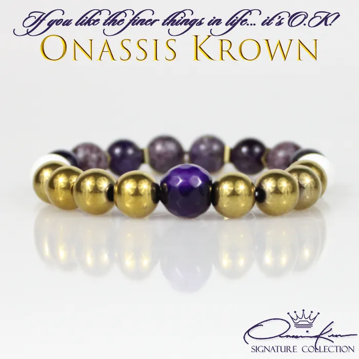 Omega Charm Bead Bracelet