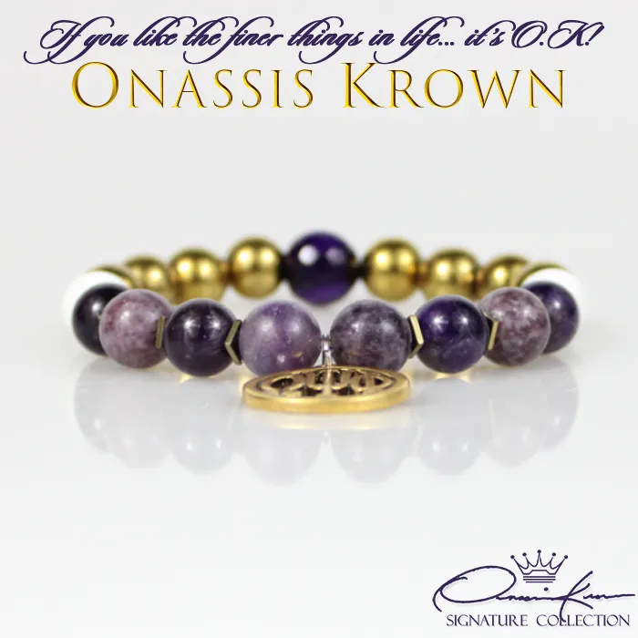 Omega Charm Bead Bracelet