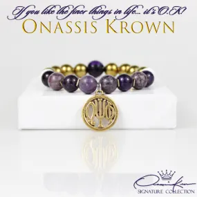 Omega Charm Bead Bracelet