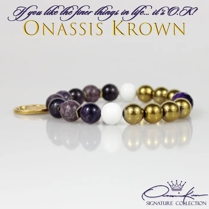 Omega Charm Bead Bracelet