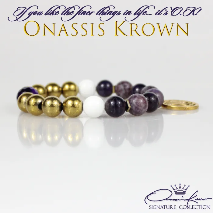 Omega Charm Bead Bracelet