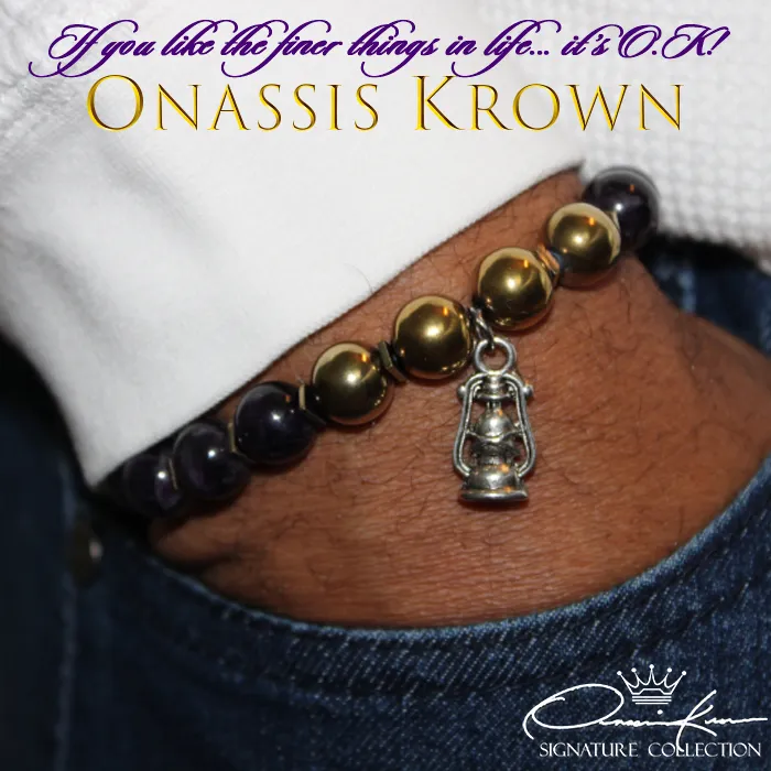 Omega Fraternity Bead Bracelet