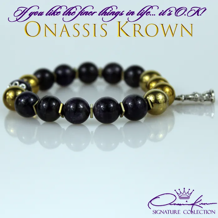 Omega Fraternity Bead Bracelet