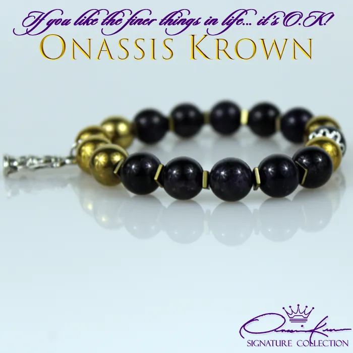 Omega Fraternity Bead Bracelet