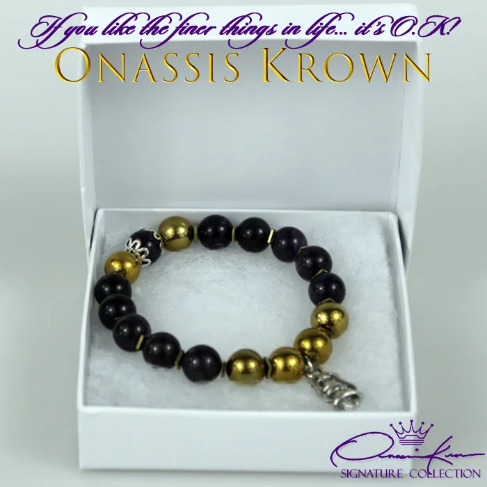 Omega Fraternity Bead Bracelet