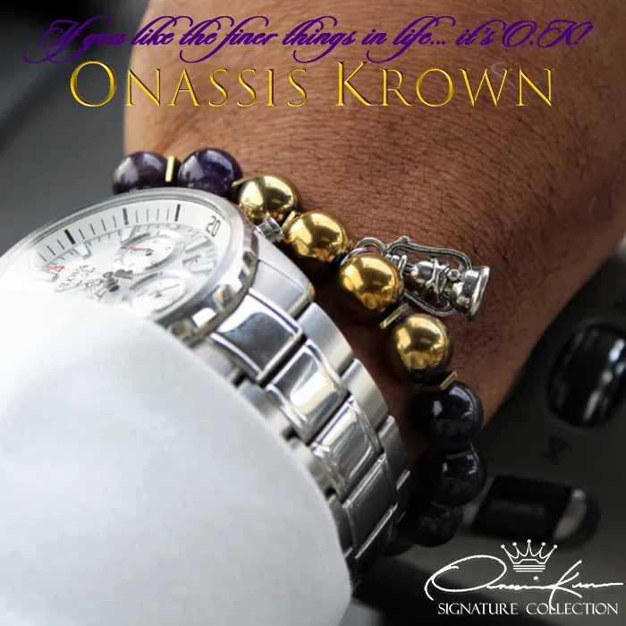 Omega Fraternity Bead Bracelet