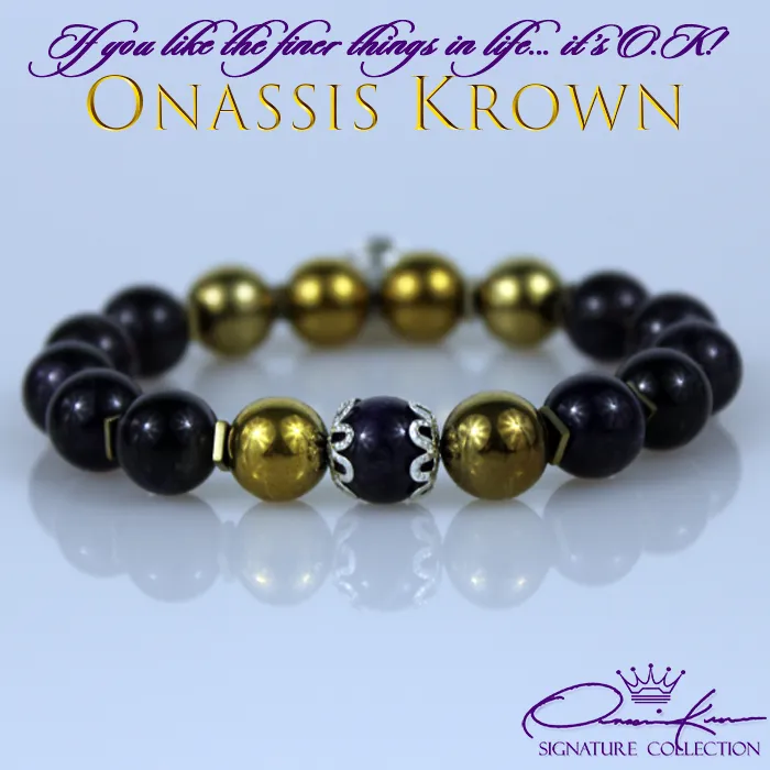 Omega Fraternity Bead Bracelet