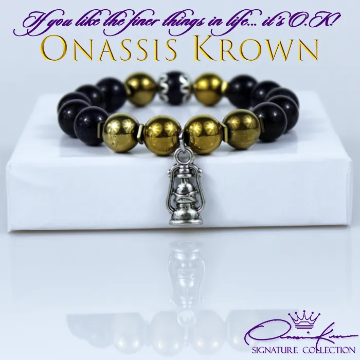 Omega Fraternity Bead Bracelet