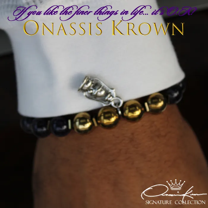 Omega Fraternity Bead Bracelet