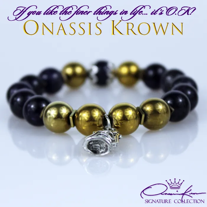 Omega Fraternity Bead Bracelet